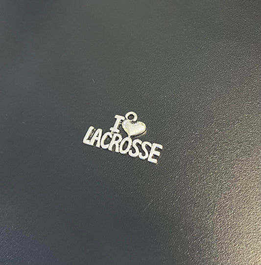 TWL I Love Lacrosse Necklace Charm