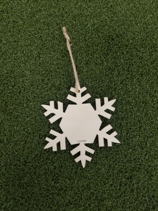 Wood Ornament Snowflake