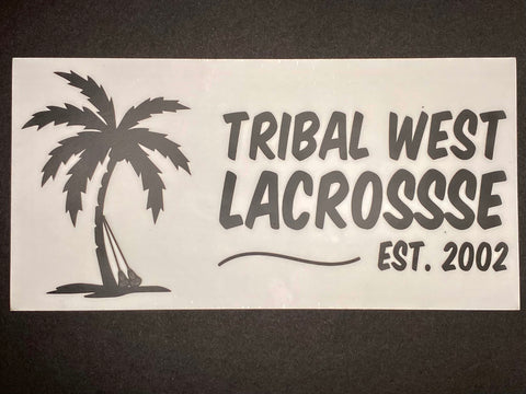 Tribal West Palm Tree Bumper Sticker