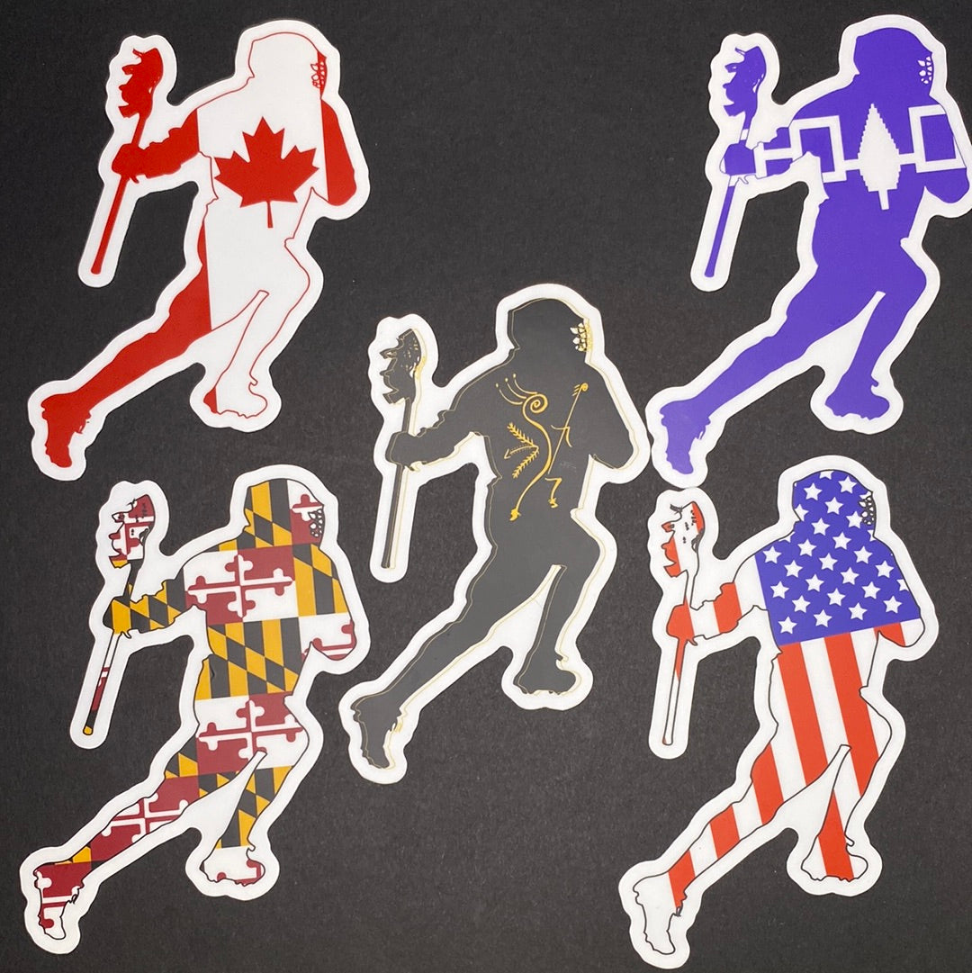 TWL LAX Bro Flag Stickers