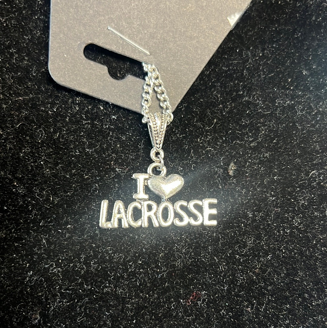 TWL I Love Lacrosse Necklace Charm