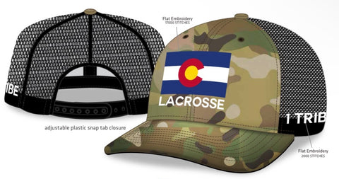 Colorado Lacrosse Flag Camo Hat