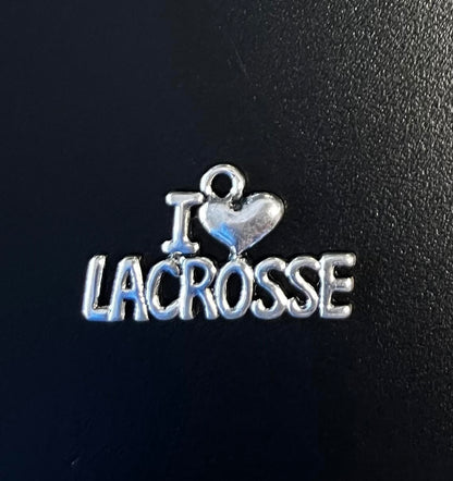 TWL I Love Lacrosse Necklace Charm