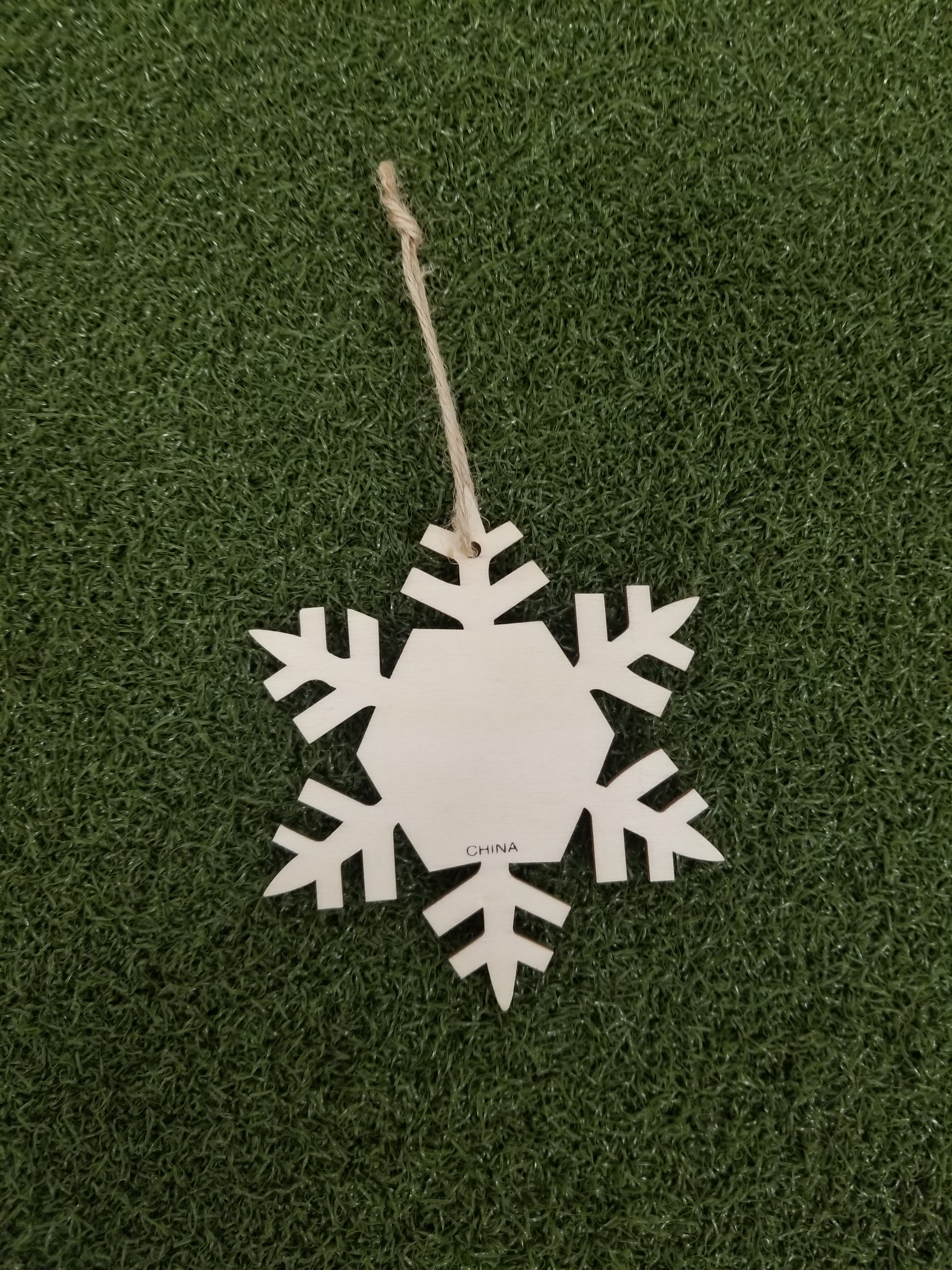 Wood Ornament Snowflake